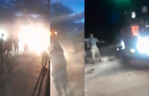 TRANSPORTISTAS LEVANTAN BLOQUEO EN CAMPO PAJOSO POR LA FUERZA