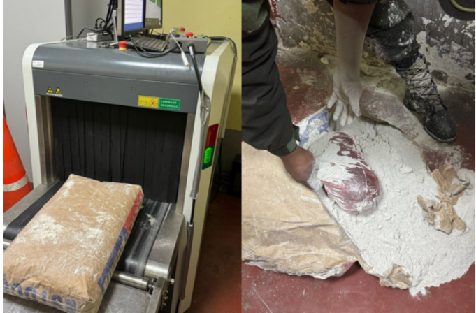 ESCÁNER DETECTA DROGA OCULTA EN BOLSA DE ESTUCO DESTINADA A CÁRCEL DE SAN PEDRO