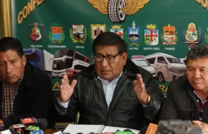 CONFEDERACIÓN DE CHOFERES ADVIERTE CON PARO GENERAL SI EL GOBIERNO NO CUMPLE SUS DEMANDAS