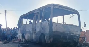 BUS ESCOLAR SE INCENDIA EN POTOSÍ Y CAUSA LA MUERTE DE CINCO MENORES