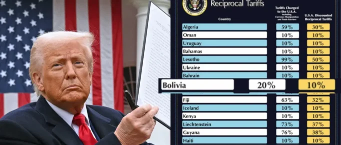 TRUMP IMPONE ARANCEL DEL 10% A BOLIVIA Y A TODO SUDAMÉRICA
