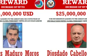 LA DEA OFRECE MILLONARIAS RECOMPENSAS POR NICOLÁS MADURO Y SUS PRINCIPALES ALIADOS, TRAS DECLARAR AL CÁRTEL DE LOS SOLES COMO ORGANIZACIÓN TERRORISTA
