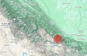 SISMO DE MAGNITUD 4.8 SACUDE COCHABAMBA Y SE SIENTE EN LA PAZ Y ORURO