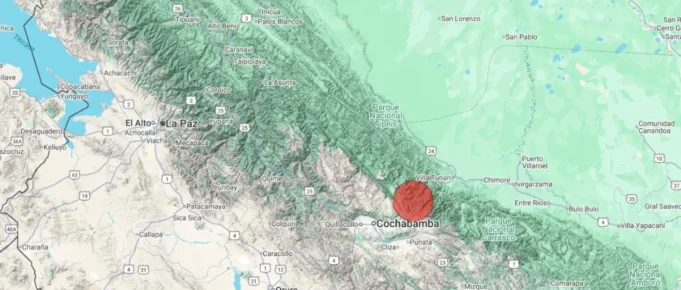SISMO DE MAGNITUD 4.8 SACUDE COCHABAMBA Y SE SIENTE EN LA PAZ Y ORURO