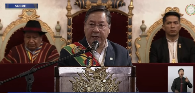 LUIS ARCE OFRECE SU ÚLTIMO MENSAJE PRESIDENCIAL EN EL BICENTENARIO DESDE SUCRE CON UN LLAMADO A LA UNIDAD Y LA RESISTENCIA