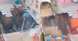 UN ENORME SOCAVÓN FRENTE A UN HOSPITAL DE BANGKOK OBLIGA A EVACUAR PACIENTES Y SUSPENDER SERVICIOS