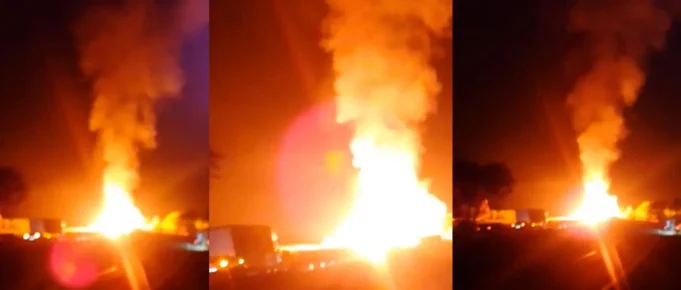 CARRO CISTERNA SE INCENDIA EN LA CARRETERA NUEVA SANTA CRUZ – COCHABAMBA