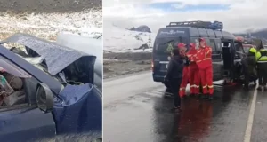 TRÁGICO ACCIDENTE EN LA CUMBRE DEJA TRES MUERTOS Y SEIS HERIDOS EN LA RUTA A LOS YUNGAS