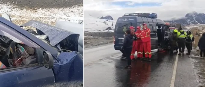 TRÁGICO ACCIDENTE EN LA CUMBRE DEJA TRES MUERTOS Y SEIS HERIDOS EN LA RUTA A LOS YUNGAS