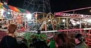 VARIOS HERIDOS TRAS EL COLAPSO DE UNA RUEDA GIGANTE EN LA FERIA DE LA ALASITA EN SANTA CRUZ