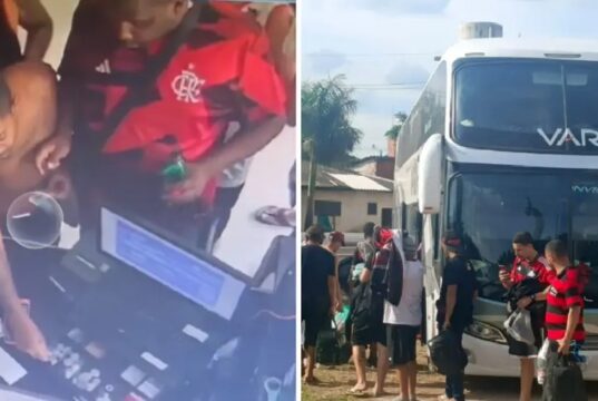 18 HINCHAS DEL FLAMENGO APREHENDIDOS EN SANTA CRUZ POR ROBO AGRAVADO Y DESTROZOS