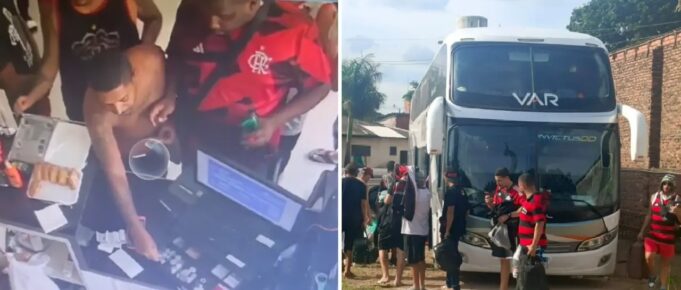 18 HINCHAS DEL FLAMENGO APREHENDIDOS EN SANTA CRUZ POR ROBO AGRAVADO Y DESTROZOS