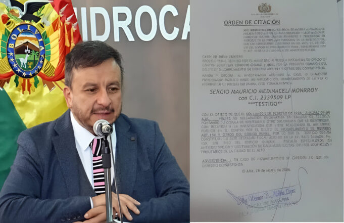 FISCALÍA CITA AL MINISTRO DE HIDROCARBUROS COMO TESTIGO POR PRESUNTO DESVÍO DE COMBUSTIBLES EN SENKATA