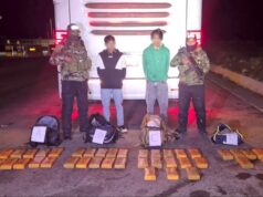 OPERATIVO ANTIDROGA EN LA RUTA COCHABAMBA–ORURO DEJA DOS APREHENDIDOS CON 40 PAQUETES DE COCAÍNA DE ALTA PUREZA