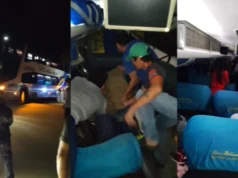 CAÍDA DE PIEDRAS IMPACTA A UN BUS EN LA RUTA A LOS VALLES CRUCEÑOS Y DEJA VARIOS PASAJEROS HERIDOS