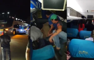 CAÍDA DE PIEDRAS IMPACTA A UN BUS EN LA RUTA A LOS VALLES CRUCEÑOS Y DEJA VARIOS PASAJEROS HERIDOS