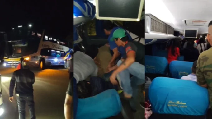 CAÍDA DE PIEDRAS IMPACTA A UN BUS EN LA RUTA A LOS VALLES CRUCEÑOS Y DEJA VARIOS PASAJEROS HERIDOS