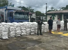 INCAUTAN MÁS DE CINCO TONELADAS DE PRECURSORES QUÍMICOS EN VILLA TUNARI Y APREHENDEN A DOS PERSONAS