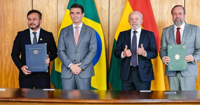 BOLIVIA Y BRASIL FIRMAN ACUERDOS ESTRATÉGICOS PARA FORTALECER LA INTEGRACIÓN REGIONAL