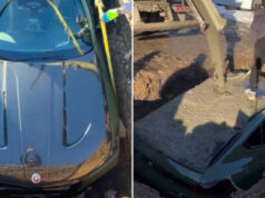 INSÓLITO: HOMBRE ENTIERRA UN LUJOSO BMW M5 CS Y LO CUBRE CON CEMENTO EN RUSIA