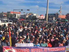 SAN JULIÁN DECLARA BLOQUEO INDEFINIDO EN LA RUTA SANTA CRUZ – TRINIDAD Y CHIQUITANÍA