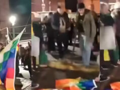 GOBIERNO CONDENA LA QUEMA DE LA WHIPALA Y PIDE RESPETO A LOS SÍMBOLOS PATRIOS