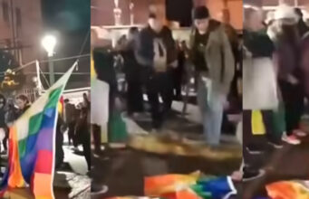 GOBIERNO CONDENA LA QUEMA DE LA WHIPALA Y PIDE RESPETO A LOS SÍMBOLOS PATRIOS
