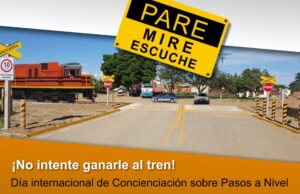 EVITE ACCIDENTES CON EL TREN; DÍA DE LA CONCIENCIACIÓN SOBRE LA SEÑALIZACIÓN EN LOS PASOS A NIVEL