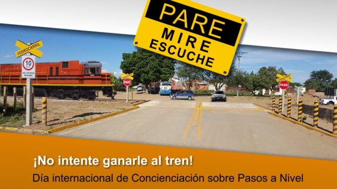 EVITE ACCIDENTES CON EL TREN; DÍA DE LA CONCIENCIACIÓN SOBRE LA SEÑALIZACIÓN EN LOS PASOS A NIVEL