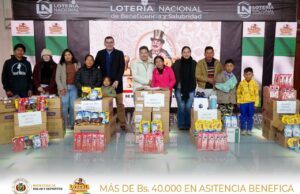 LOTERÍA NACIONAL ENTREGA MÁS DE 40 MIL BOLIVIANOS EN ASISTENCIA BENÉFICA A CINCO FAMILIAS EN SITUACIÓN DE ALTA VULNERABILIDAD