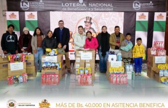 LOTERÍA NACIONAL ENTREGA MÁS DE 40 MIL BOLIVIANOS EN ASISTENCIA BENÉFICA A CINCO FAMILIAS EN SITUACIÓN DE ALTA VULNERABILIDAD