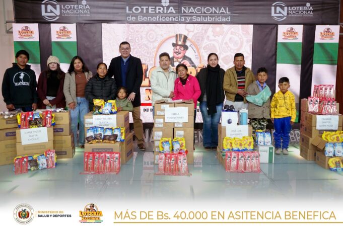 LOTERÍA NACIONAL ENTREGA MÁS DE 40 MIL BOLIVIANOS EN ASISTENCIA BENÉFICA A CINCO FAMILIAS EN SITUACIÓN DE ALTA VULNERABILIDAD
